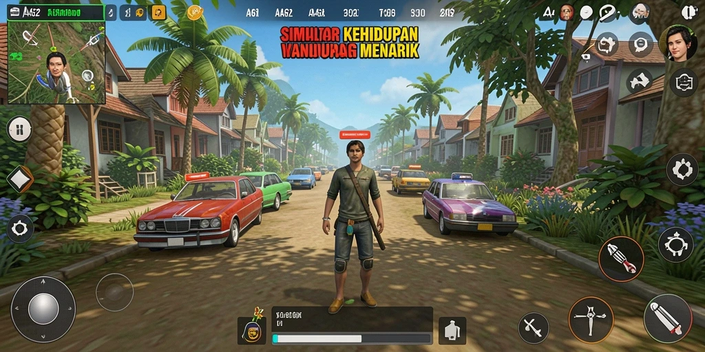 Screenshot gameplay AA62 yang menunjukkan suasana permainan yang imersif.