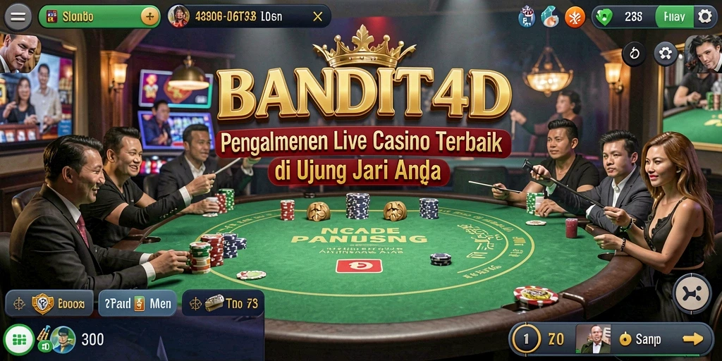 Tampilan gameplay BANDIT4D yang seru dan memukau di Live Casino.