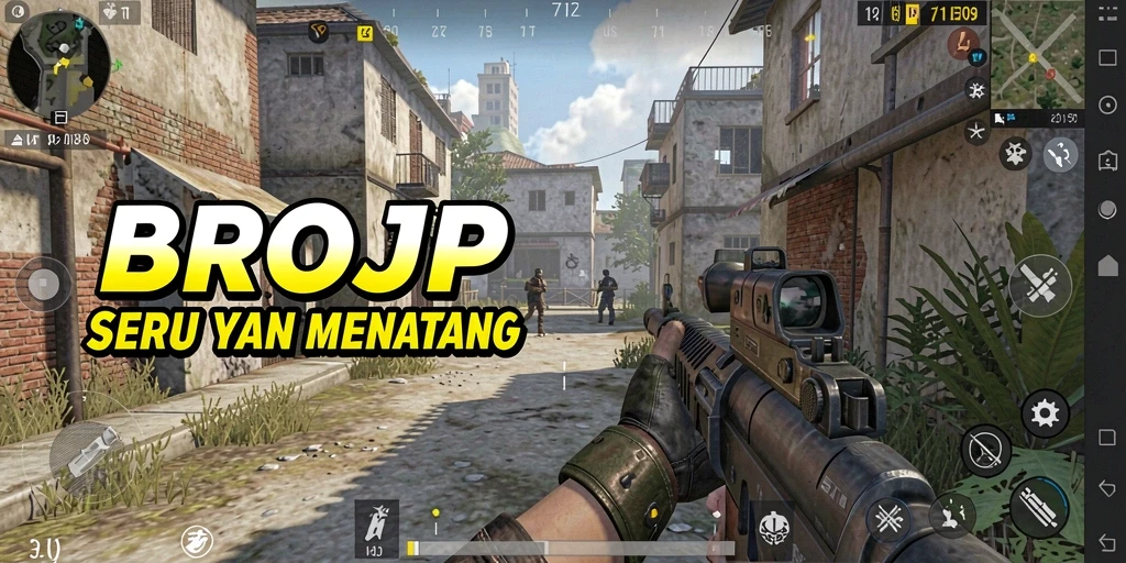 Tampilan gameplay BROJP yang menarik dan dinamis dalam mode FPS.