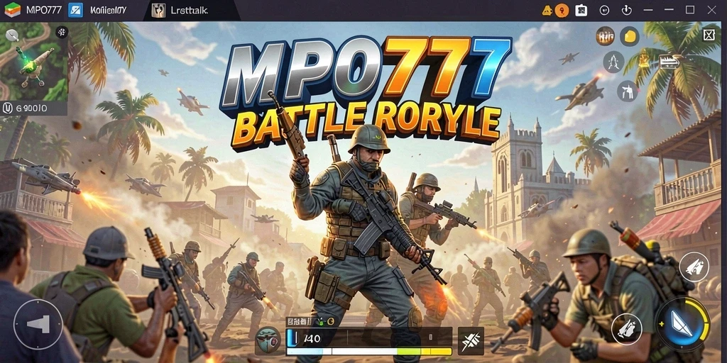 Gameplay intens di tengah pertempuran Battle Royale.
