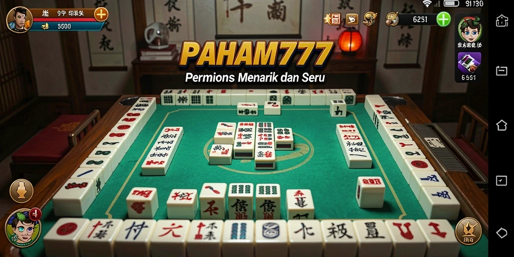 Tampilan gameplay seru dan menyenangkan dari PAHAM777 Mahjong.