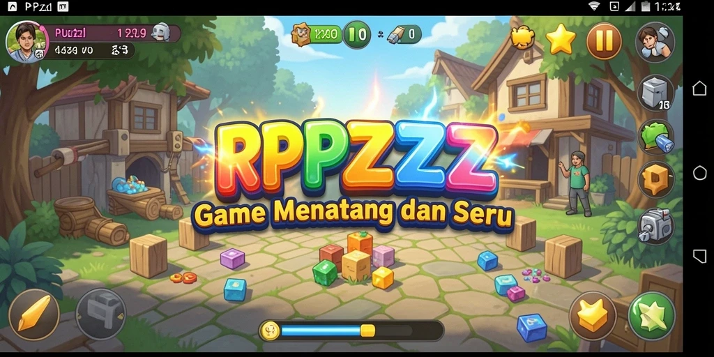 Screenshot gameplay RPZZZ menampilkan tantangan Puzzle yang menarik.