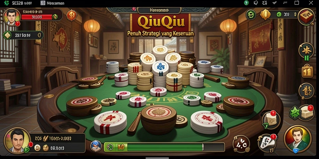 Screenshot gameplay SE328 yang menampilkan aksi QiuQiu yang seru.