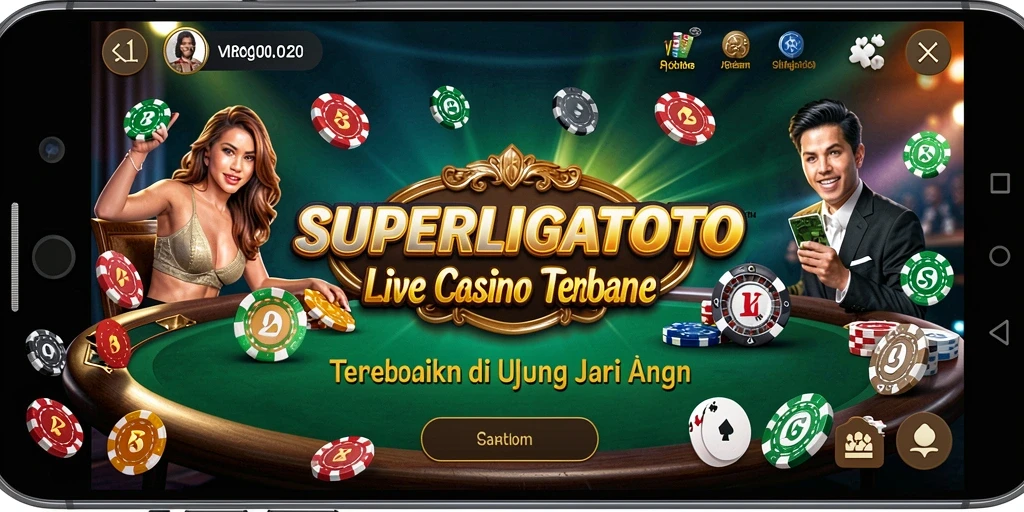 Screenshot SUPERLIGATOTO menampilkan dealer langsung yang menyapa pemain dengan interaksi hangat.