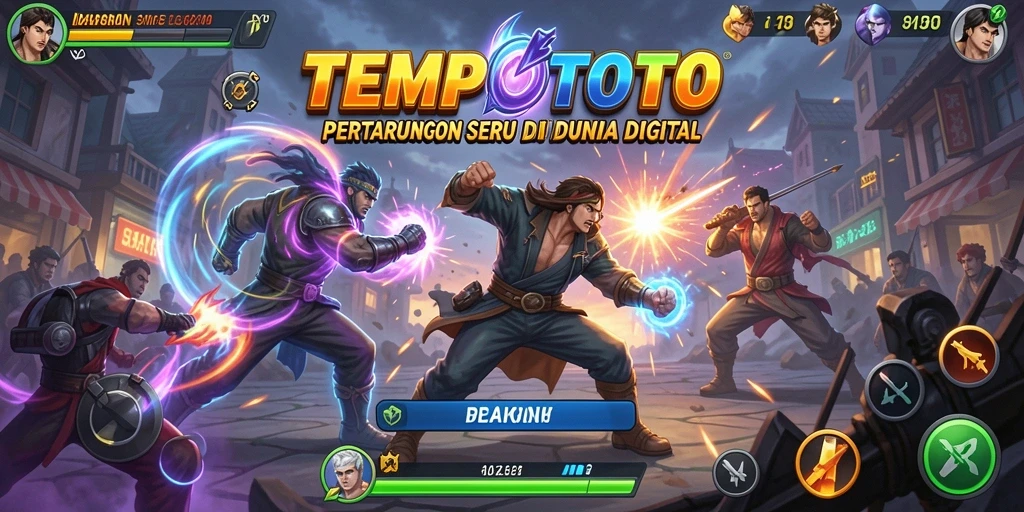 Tangkapan layar TEMPOTOTO menampilkan aksi pertarungan yang mendebarkan.