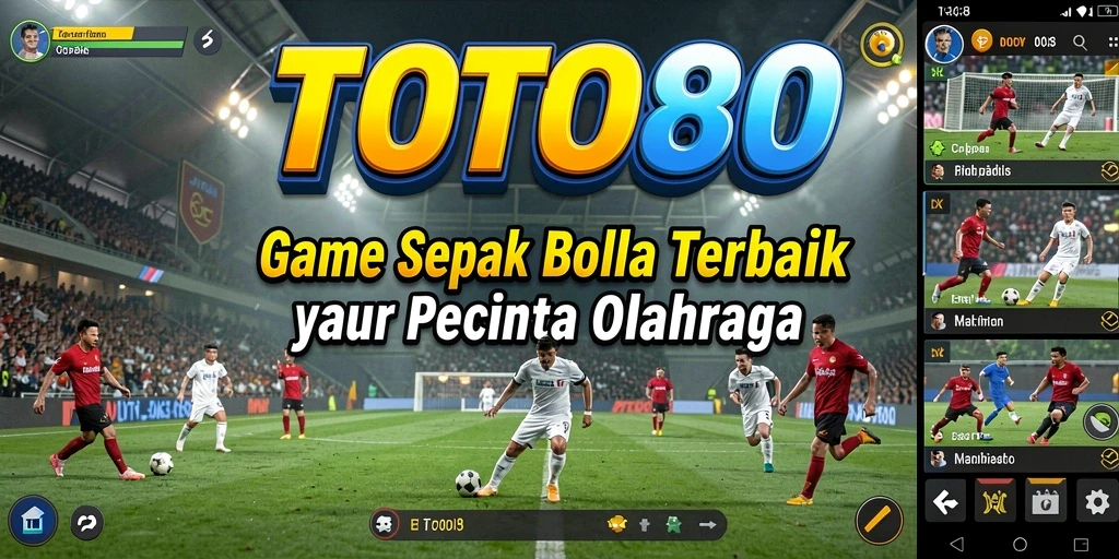 Tampilan gameplay mendebarkan dalam TOTO80 dengan aksi sepak bola nyata.